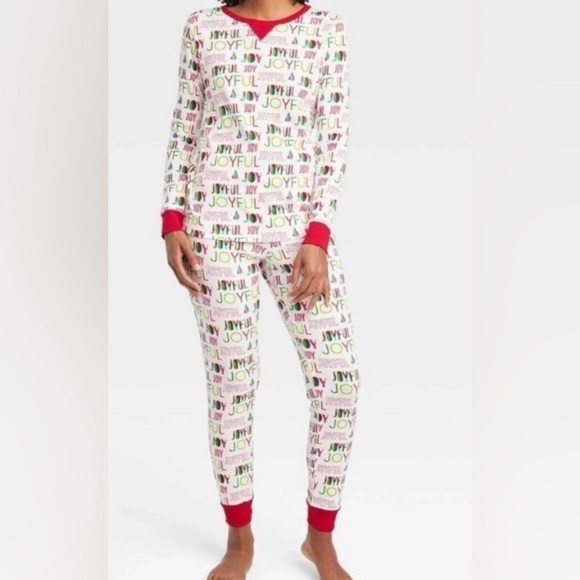 Wondershop "Joyful" Christmas 2-Piece Pajama Set G6 - Picture 1 of 5